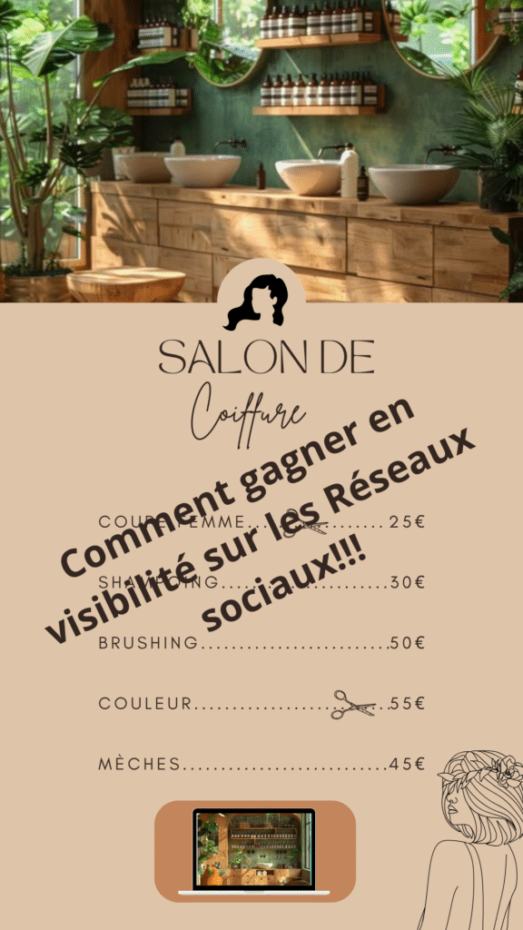 visibilité pour un salon de coifure